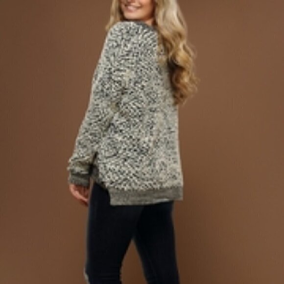 Staccato Popcorn Knit Pullover Sweater - Picture 3 of 5